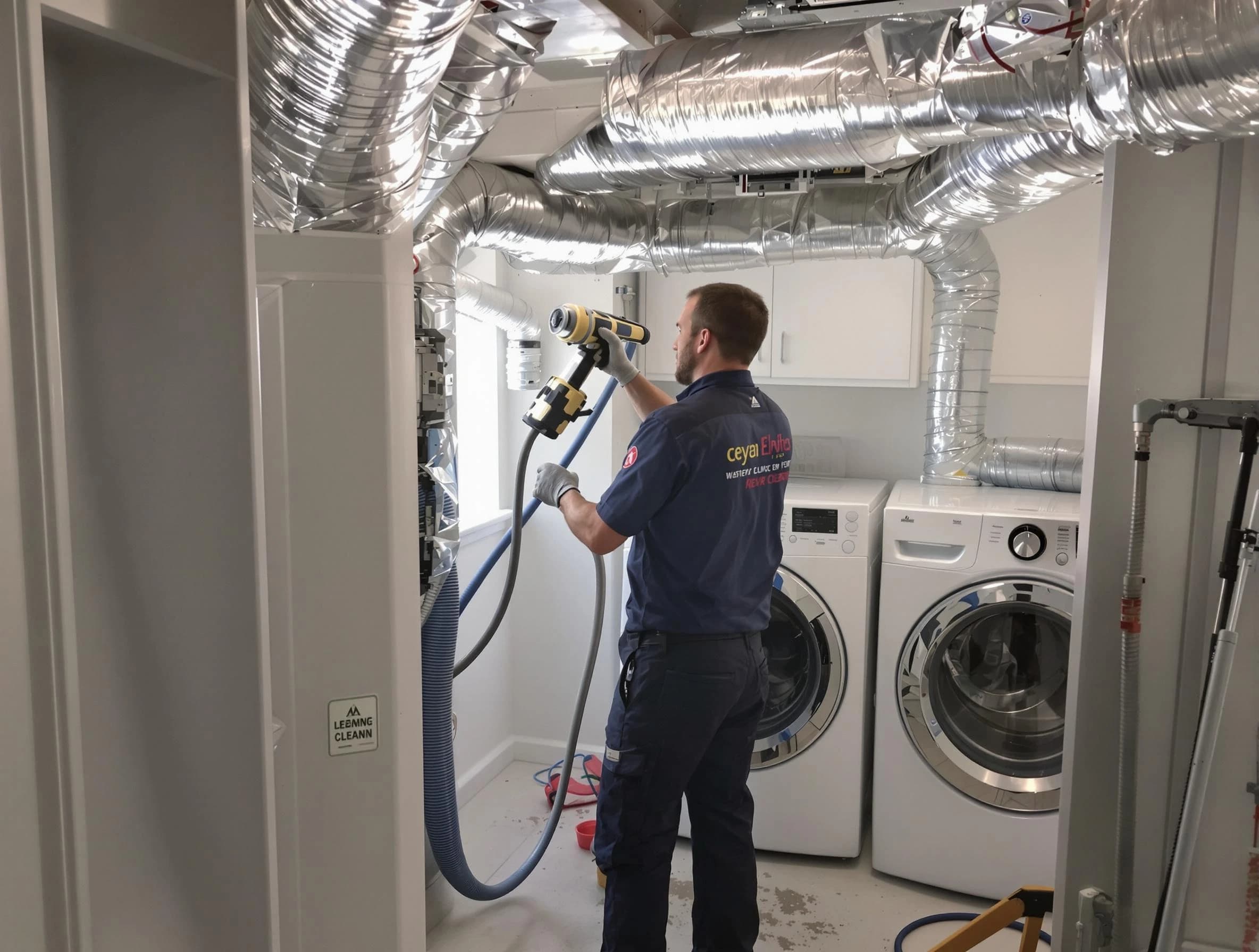 Senoia Dryer Vent Cleaning specialist using advanced equipment for thorough duct cleaning in Senoia