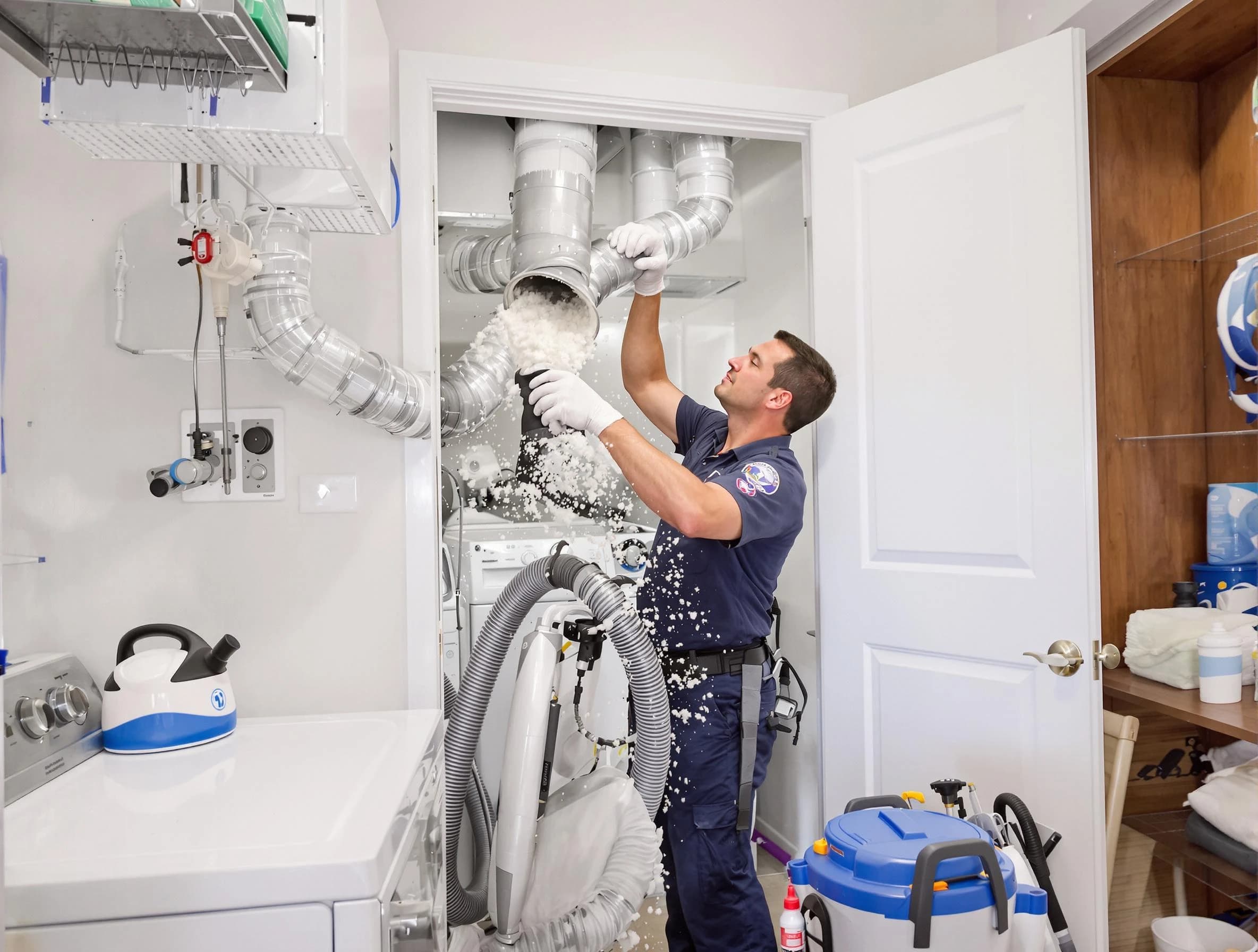 Senoia Dryer Vent Cleaning technician delivering thorough residential dryer vent cleaning service in Senoia